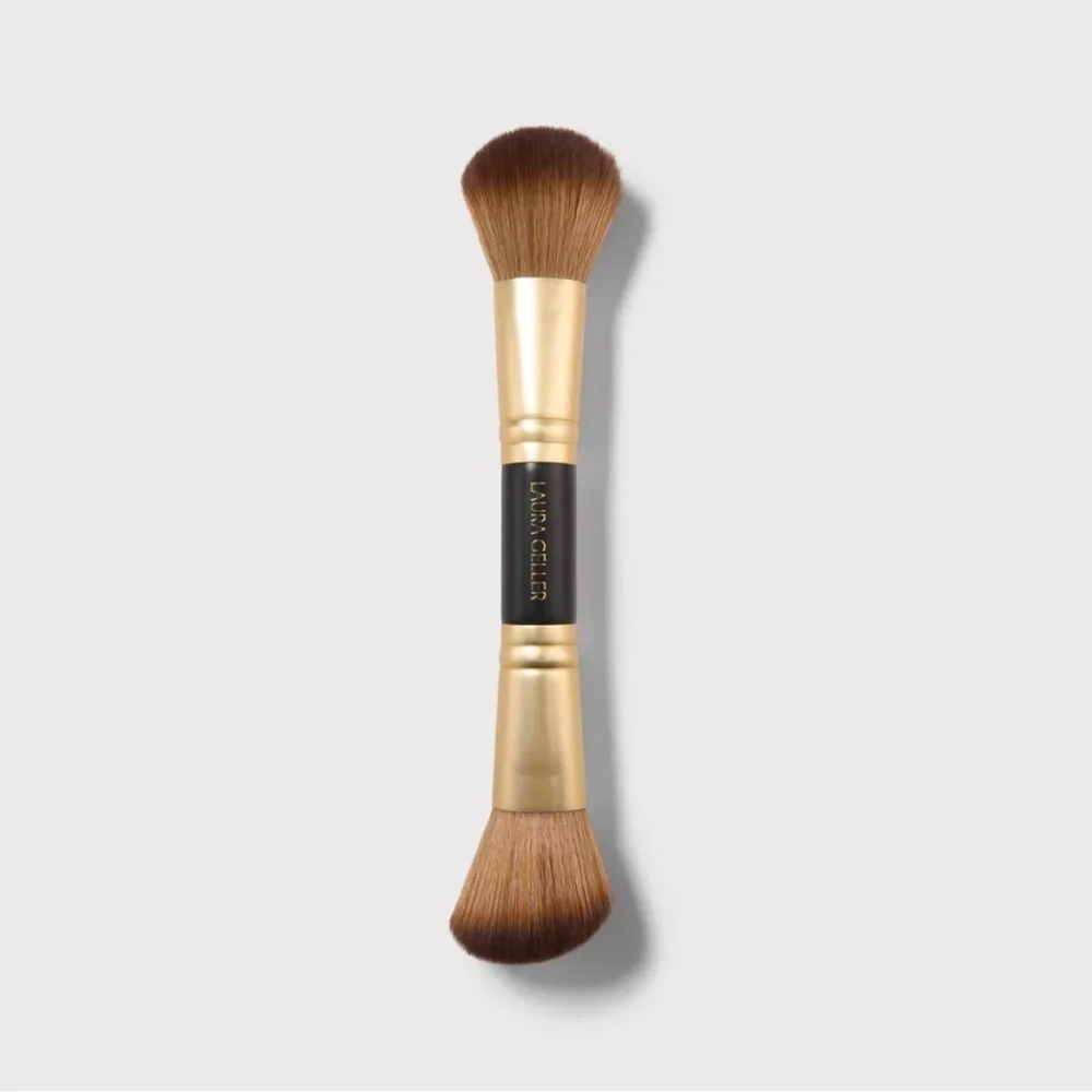 Laura Geller Dual-Ended Blush + Bronzer   Makeup Brush NEW